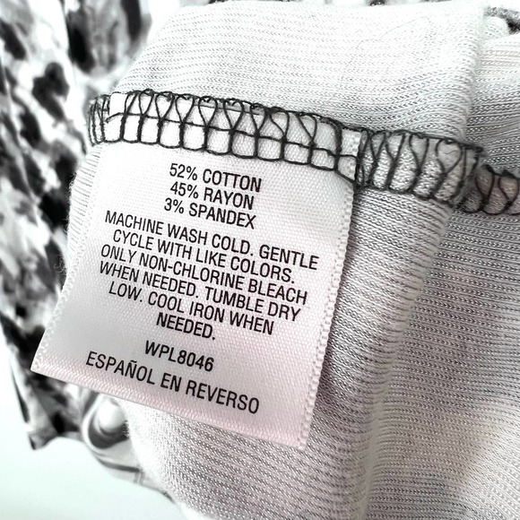 JM Collection Woman Plus Size 1X Black White Stretchy Blouse Shirt Top Business - Picture 6 of 7